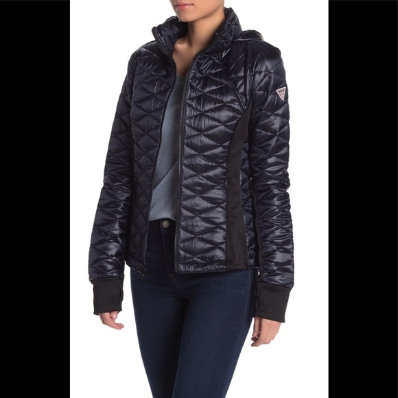 GUESS Quilted Puffer Jacket - NAVY XL NWT - Picture 1 of 8